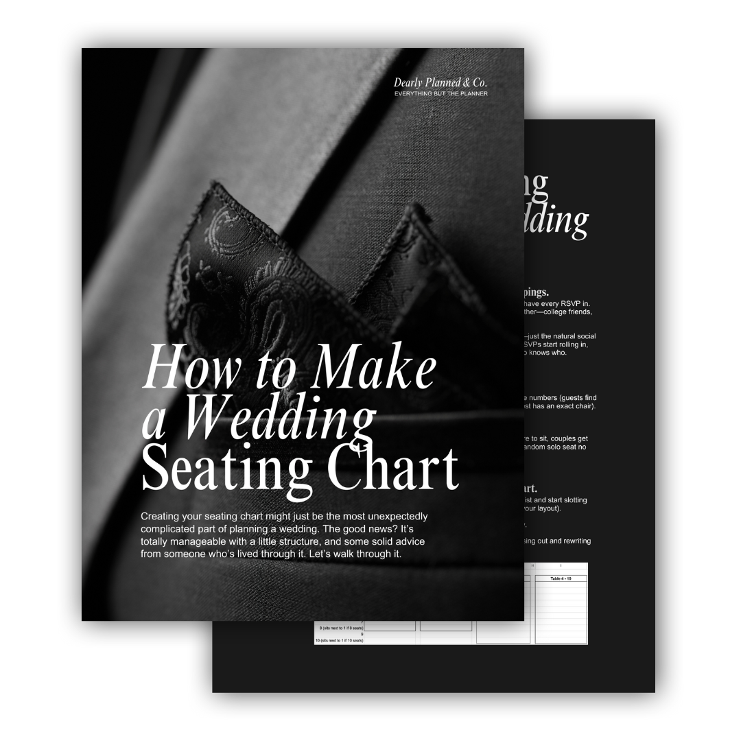 Making a Wedding Seating Chart